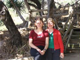 Ich und Kristin on the trail at Point Lookout